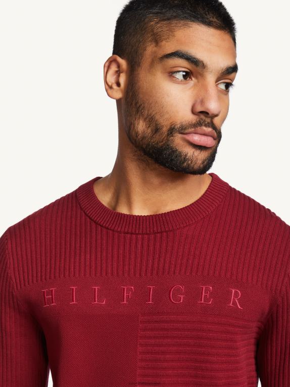 روج Tommy Hilfiger كنزة منسوجة بشعار الماركة 446441413