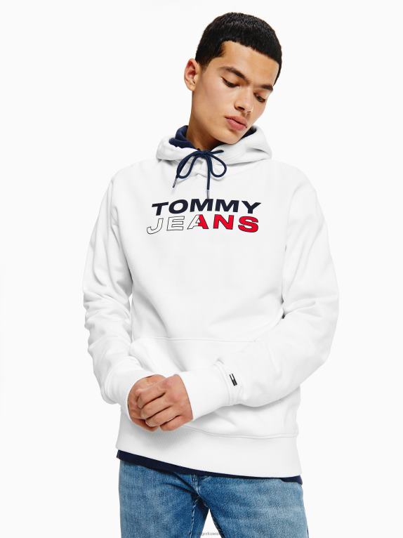 أبيض Tommy Hilfiger هوديي الشعار الأساسي 446441419