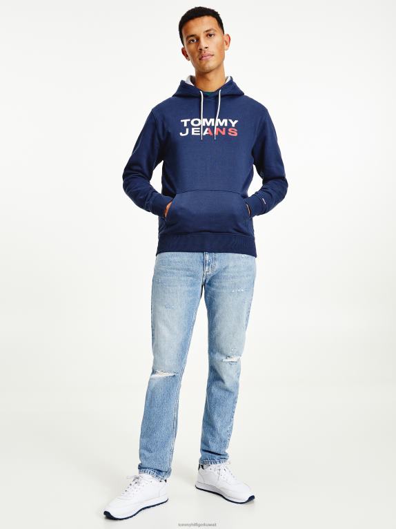 البحرية الشفق Tommy Hilfiger هوديي الشعار الأساسي 446441421