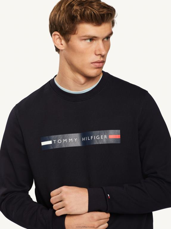 سماء الصحراء Tommy Hilfiger قميص من النوع الثقيل برقبة دائرية للشركات 446441434