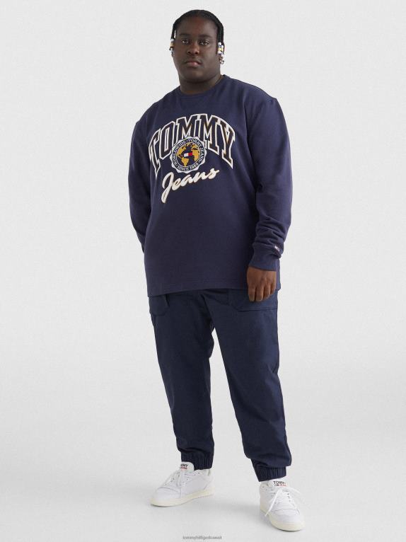 البحرية الشفق Tommy Hilfiger بالإضافة إلى قميص من النوع الثقيل أرشيف من القطن العضوي 446441439