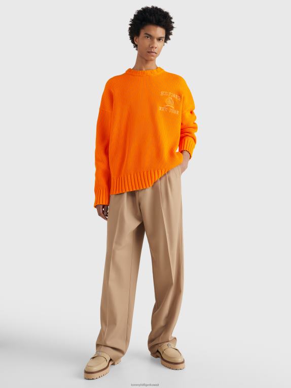 برتقال هاواي Tommy Hilfiger كنزة متماسكة مضلعة 446441444