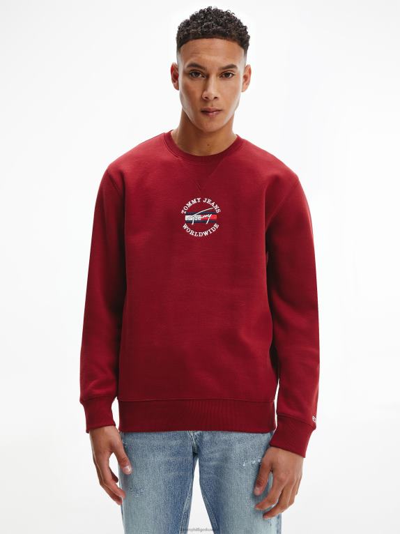 بنج الكرز Tommy Hilfiger سترة برقبة دائرية خالدة 446441449