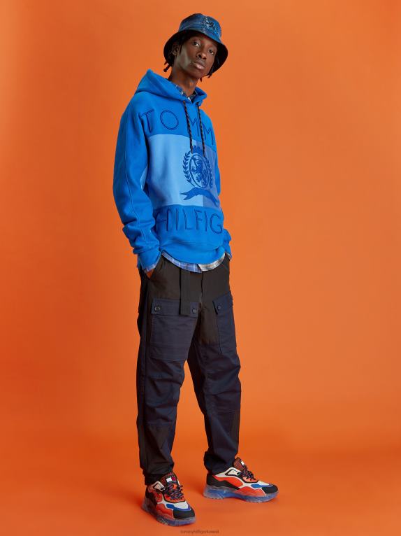 جزيرة يونانية زرقاء/متعددة Tommy Hilfiger هوديي العلم قمة 446441452