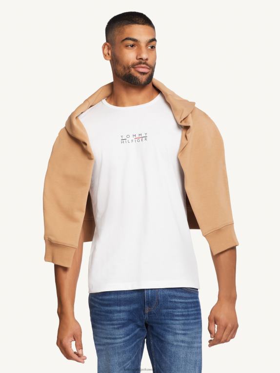 أبيض Tommy Hilfiger تي شيرت بشعار مربع 446441463