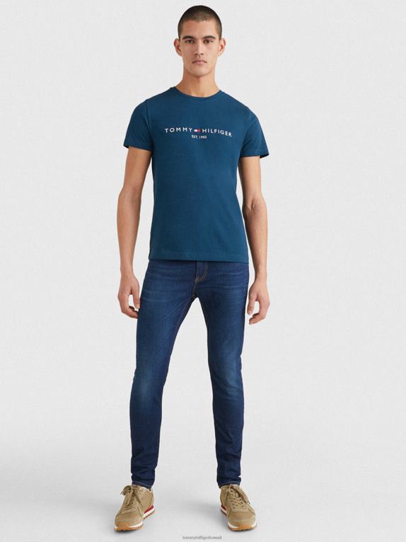 ضفاف البحيرة المظلمة Tommy Hilfiger تي شيرت من القطن العضوي بقصة ضيقة 446441480