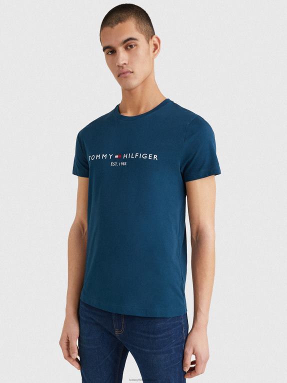 ضفاف البحيرة المظلمة Tommy Hilfiger تي شيرت من القطن العضوي بقصة ضيقة 446441480