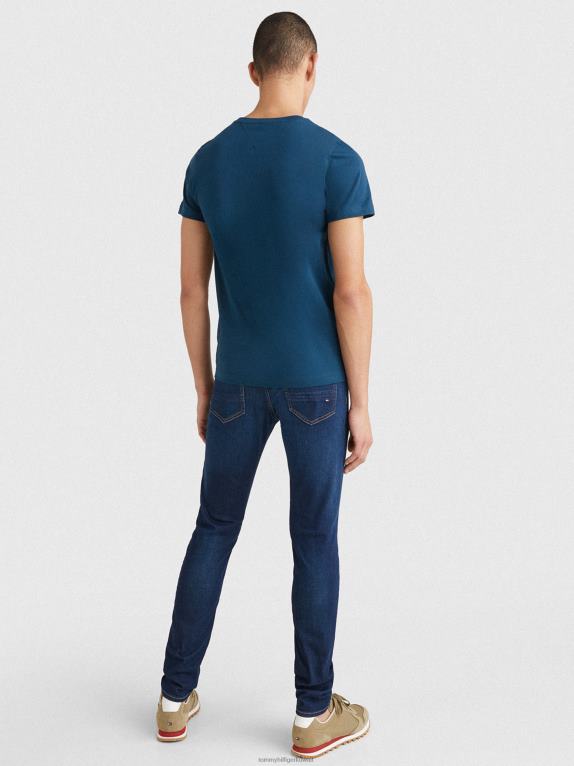 ضفاف البحيرة المظلمة Tommy Hilfiger تي شيرت من القطن العضوي بقصة ضيقة 446441480