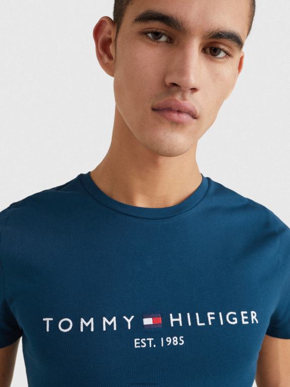 ضفاف البحيرة المظلمة Tommy Hilfiger تي شيرت من القطن العضوي بقصة ضيقة 446441480