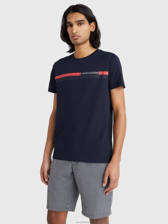 سماء الصحراء Tommy Hilfiger تيشيرت بشريط التوقيع 446441482