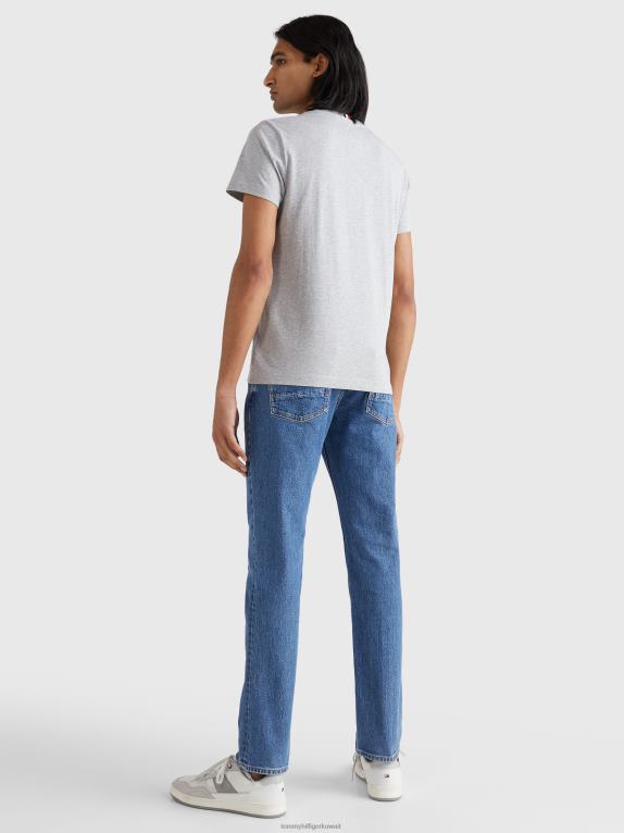 هيذر رمادي فاتح Tommy Hilfiger تي شيرت بشعار جرافيك 446441499