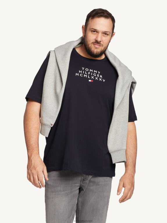 سماء الصحراء Tommy Hilfiger تي شيرت برسومات كبيرة وطويلة 446441500