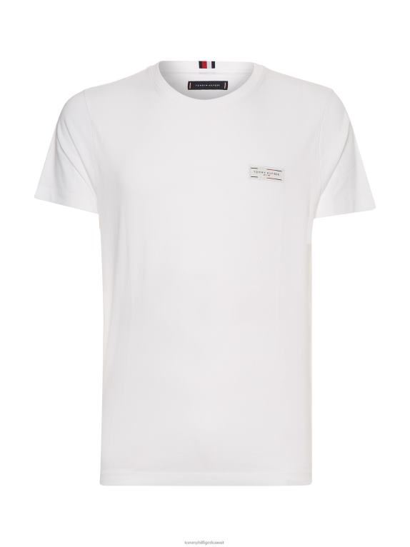 أبيض Tommy Hilfiger تي شيرت بشارة منسوجة 446441524