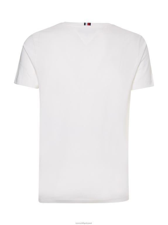 أبيض Tommy Hilfiger تي شيرت بشارة منسوجة 446441524