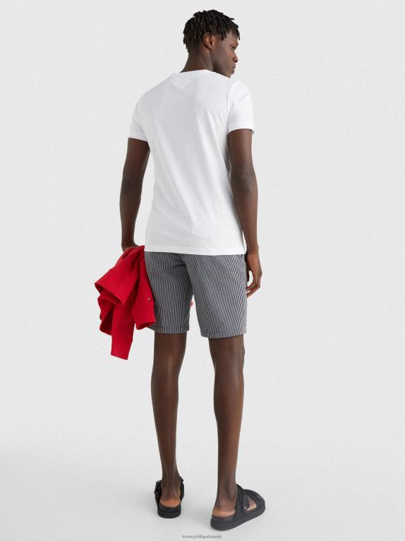 أبيض Tommy Hilfiger تيشيرت بشريط التوقيع 446441526