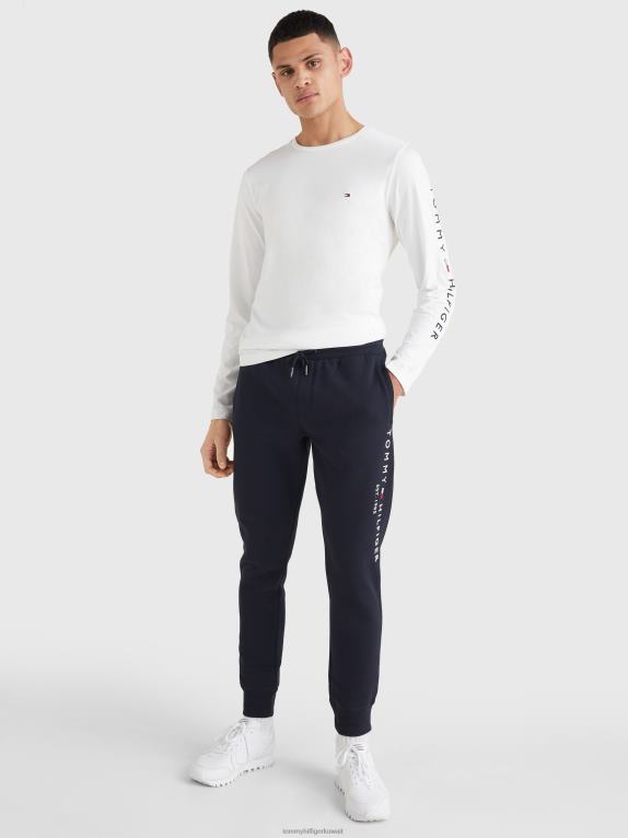 أبيض Tommy Hilfiger تيشيرت بأكمام طويلة وشعار جيرسي عضوي 446441531