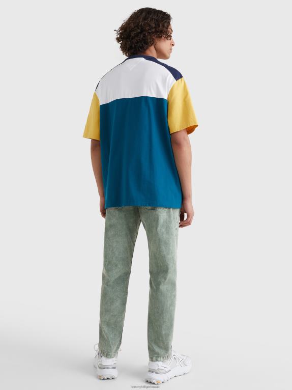 بنزين/متعدد Tommy Hilfiger تي شيرت بشعار متباين الألوان 446441537