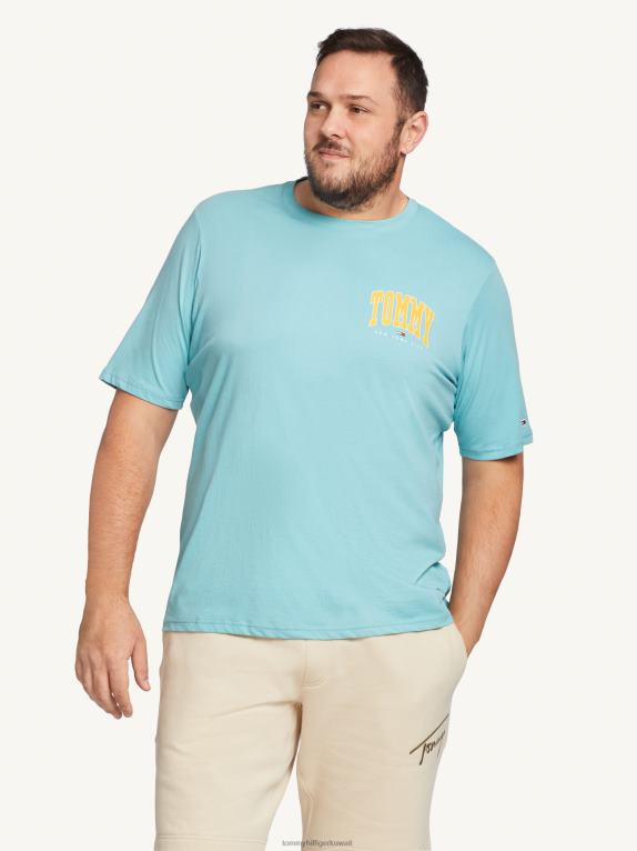 قمة Tommy Hilfiger بالإضافة إلى تي شيرت برسومات جامعية من القطن العضوي 446441555