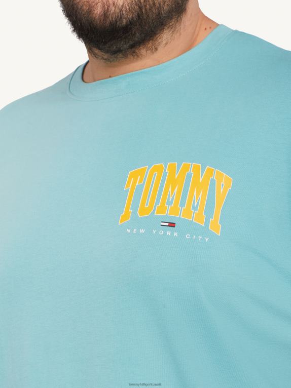 قمة Tommy Hilfiger بالإضافة إلى تي شيرت برسومات جامعية من القطن العضوي 446441555