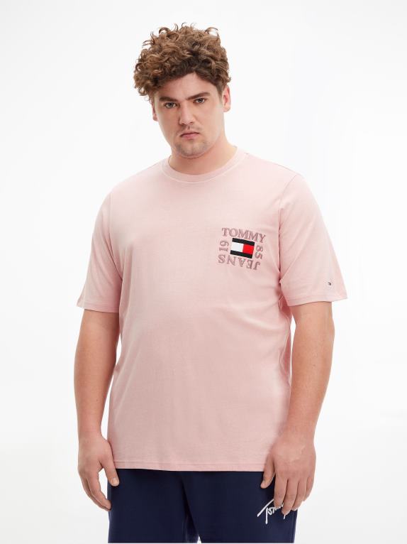 برودواي الوردي Tommy Hilfiger بالإضافة إلى تي شيرت يشبه الصندوق من القطن العضوي 446441558