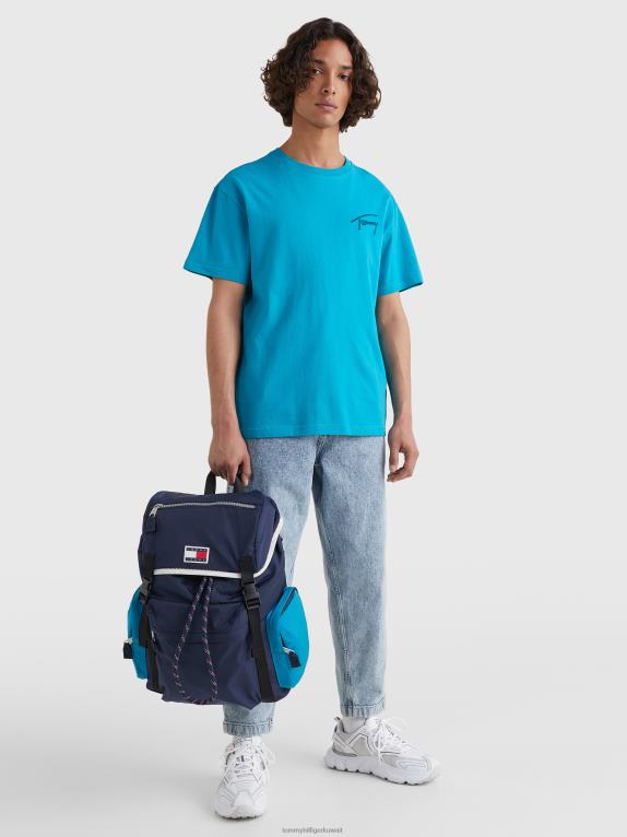 البط البري الجديد Tommy Hilfiger تيشيرت من القطن المعاد تدويره بشعار الماركة 446441562