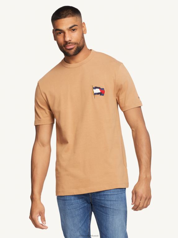 سماء الصحراء Tommy Hilfiger تي شيرت مطرز بعلم الحركة 446441586