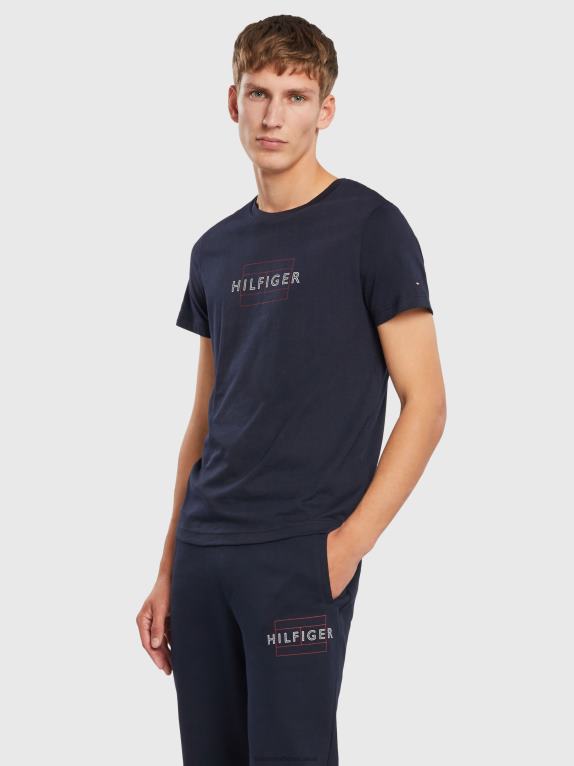 سماء الصحراء Tommy Hilfiger تي شيرت من القطن العضوي بشعار الماركة 446441595