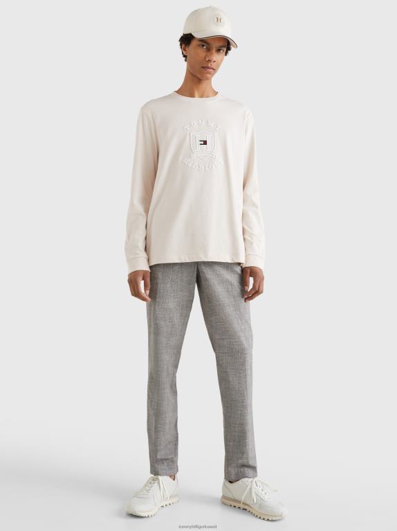 ريشة بيضاء Tommy Hilfiger أيقونات شعار تي شيرت طويل الأكمام 446441602