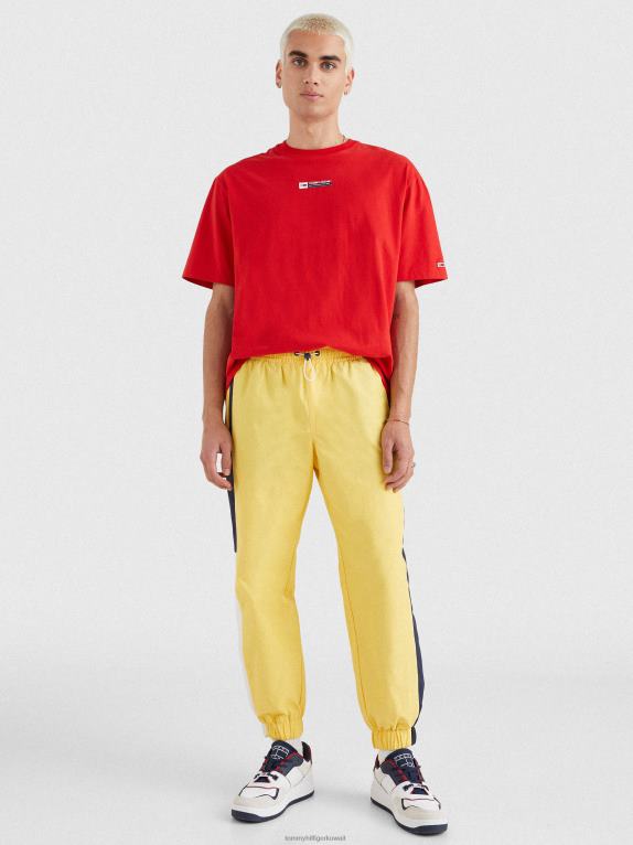 قرمزي عميق Tommy Hilfiger تيشيرت بشارة شعار الماركة من القطن العضوي التراثي 446441615