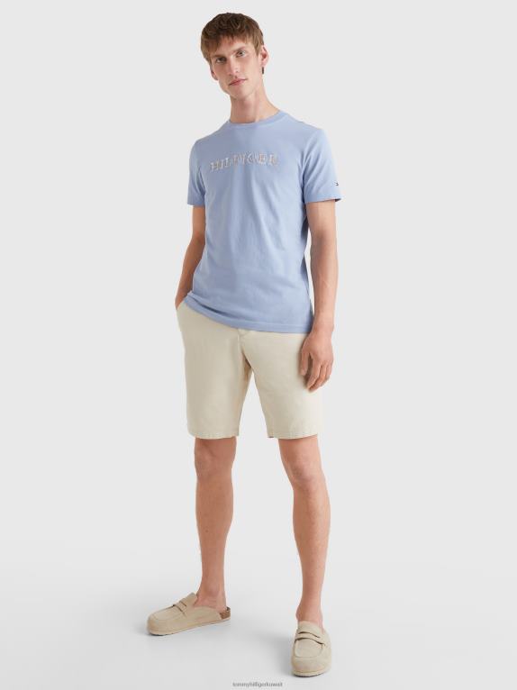 الفجر الأزرق Tommy Hilfiger تي شيرت تطريز رائع 446441619