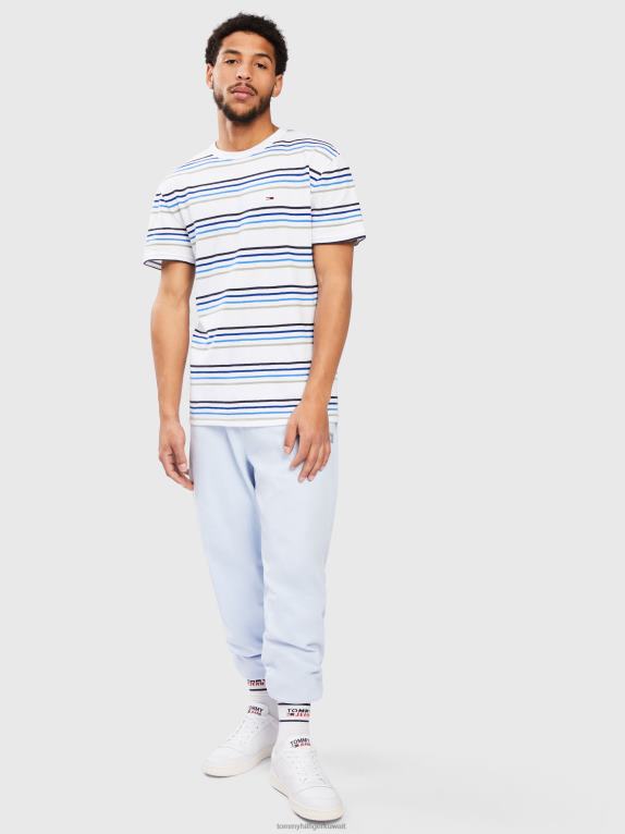 شريط أبيض Tommy Hilfiger تي شيرت كريب مخطط 446441625