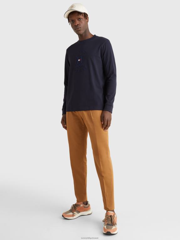 سماء الصحراء Tommy Hilfiger أيقونات شعار تي شيرت طويل الأكمام 446441627