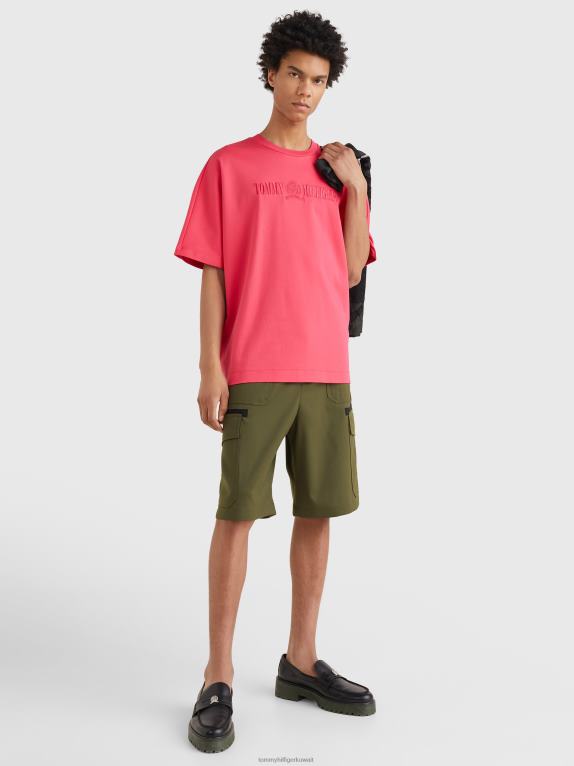 روعة الوردي Tommy Hilfiger تي شيرت قطن عضوي مطرز بشعار الماركة 446441641