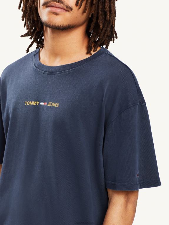 البحرية الشفق Tommy Hilfiger تيشيرت بشعار معدني 446441651