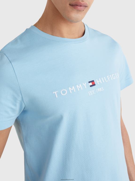 كولومبيا الزرقاء Tommy Hilfiger تي شيرت من القطن العضوي بقصة ضيقة 446441653