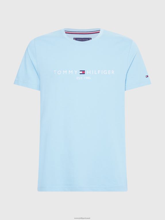 كولومبيا الزرقاء Tommy Hilfiger تي شيرت من القطن العضوي بقصة ضيقة 446441653