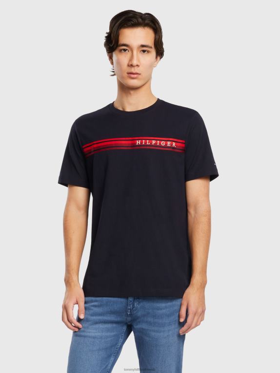 سماء الصحراء Tommy Hilfiger شريط تي شيرت من القطن العضوي 446441655