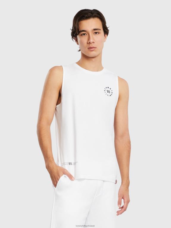 أبيض Tommy Hilfiger خزان شعار رياضي رائع 446441663
