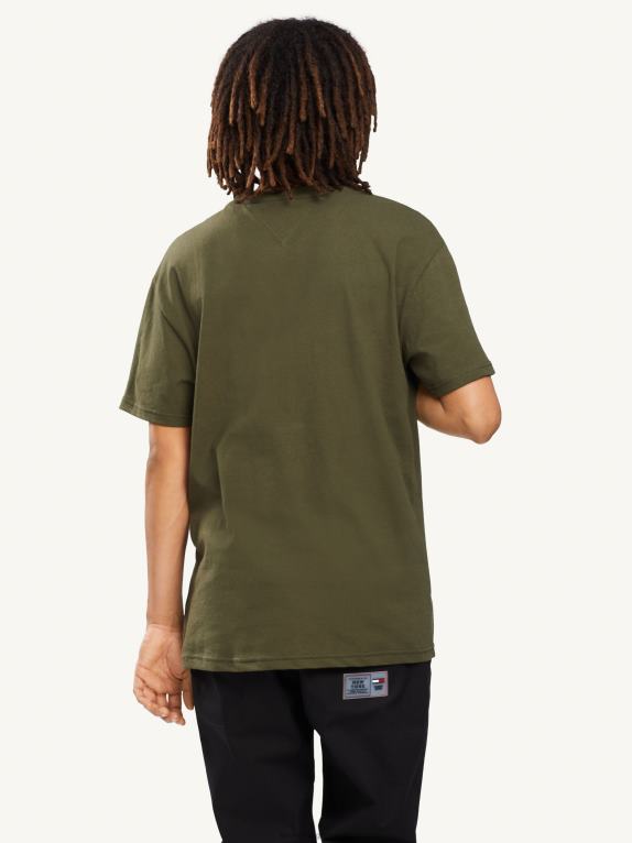 الزيتون الداكن Tommy Hilfiger تي شيرت برسومات مربعة اللون 446441668