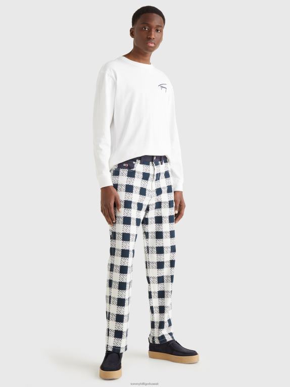 أبيض Tommy Hilfiger تيشيرت بأكمام طويلة وشعار الماركة 446441670