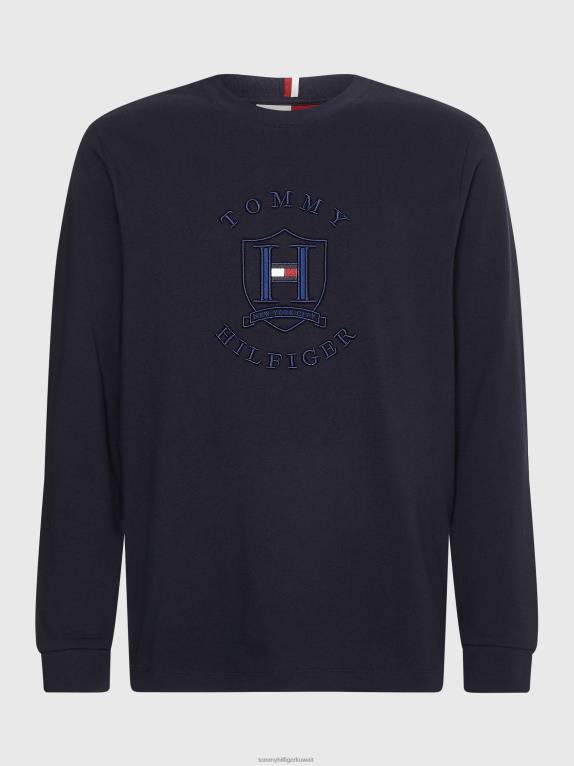 سماء الصحراء Tommy Hilfiger تيشيرت بأكمام طويلة وشعار بالإضافة إلى أيقونات 446441682