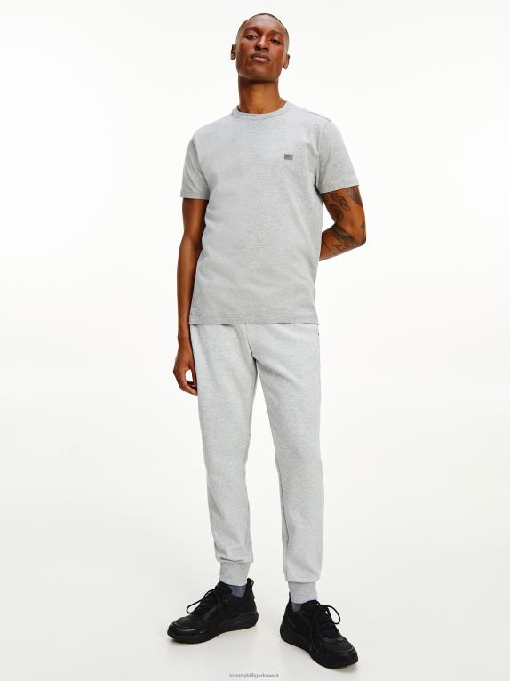 هيذر رمادي فاتح Tommy Hilfiger تي شيرت جيرسي عضوي تقني 446441696