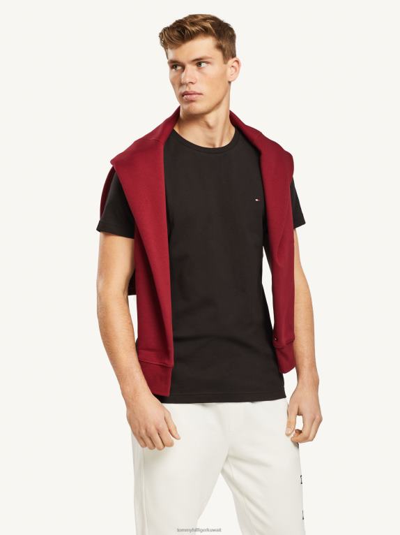 أسود Tommy Hilfiger تي شيرت بشعار الشركة الخلفي 446441709