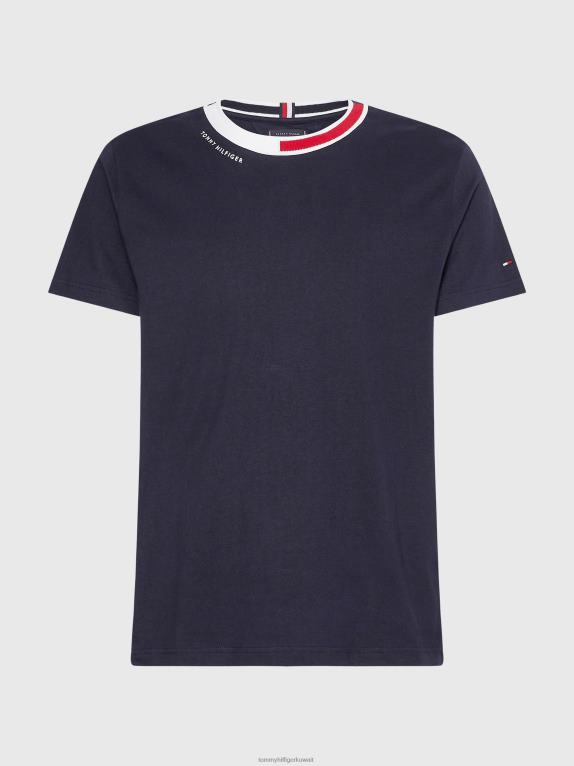 سماء الصحراء Tommy Hilfiger تي شيرت بخط العنق المميز 446441723