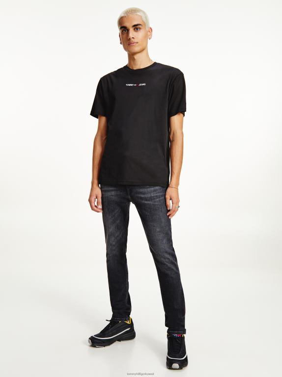 أسود Tommy Hilfiger تي نص صغير 446441726