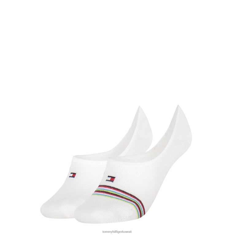 أبيض Tommy Hilfiger عبوة من قطعتين من أحذية الأطفال مخططة متعددة الألوان 44644173