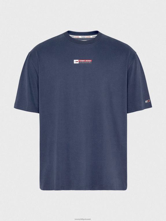 البحرية الشفق Tommy Hilfiger تيشيرت بشارة شعار الماركة من القطن العضوي التراثي 446441731