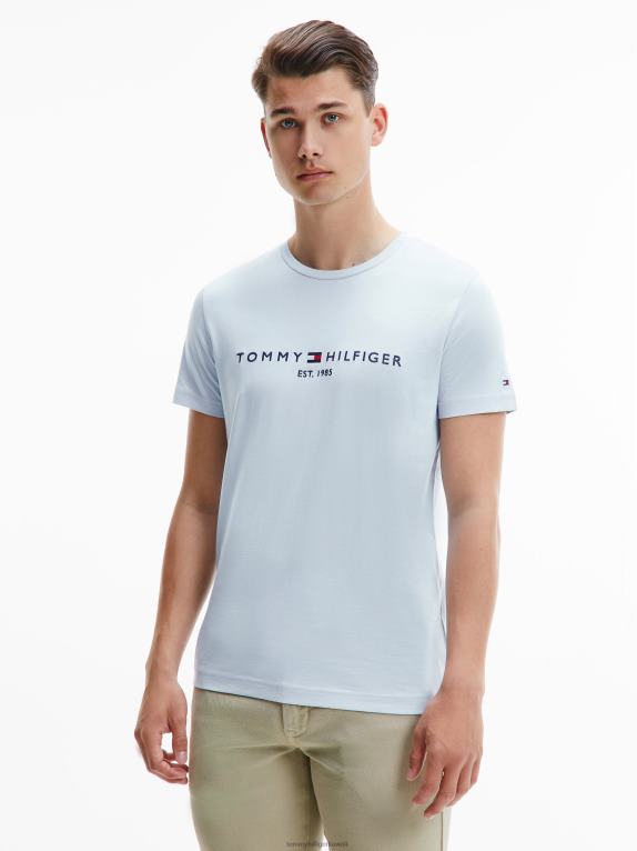 أزرق منسم Tommy Hilfiger تي شيرت من القطن العضوي بقصة ضيقة 446441733