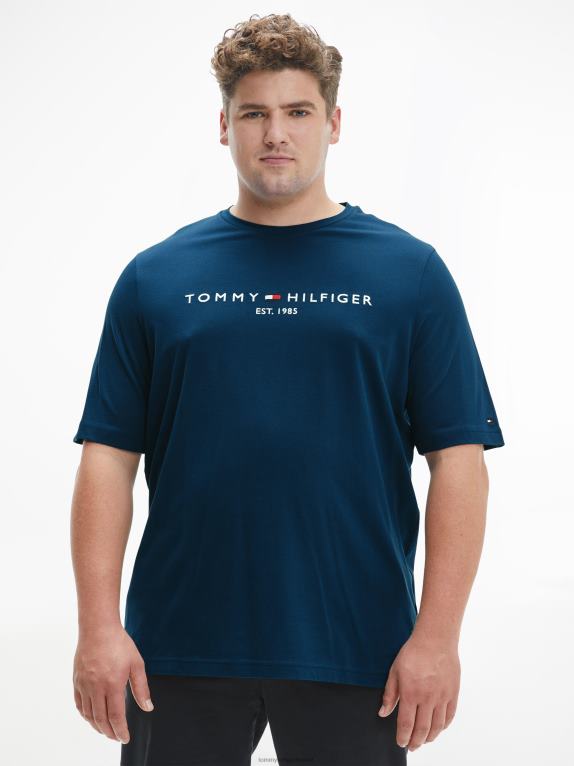 ضفاف البحيرة المظلمة Tommy Hilfiger تي شيرت مطرز بشعار كبير وطويل 446441734