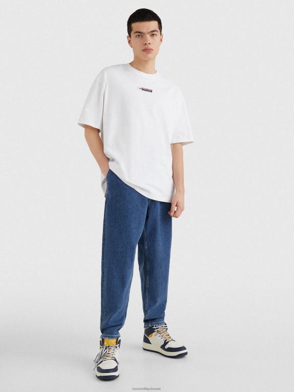 أبيض Tommy Hilfiger تيشيرت بشارة شعار الماركة من القطن العضوي التراثي 446441736